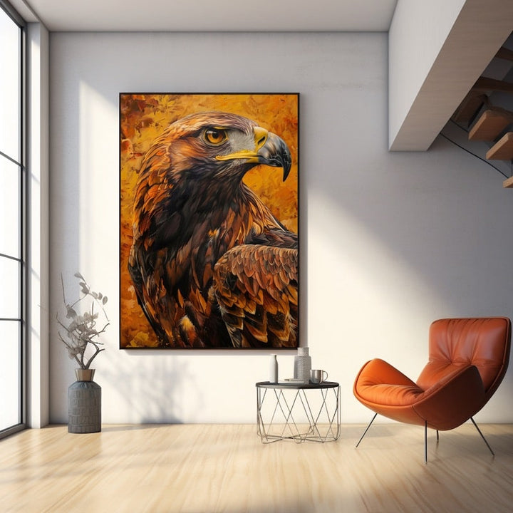 Peinture Aigle Royal, art mural décoration nature