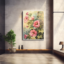 Peinture Ancienne Fleurs, art mural décoration nature
