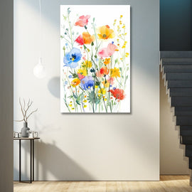 Peinture Aquarelle Fleurs, art mural décoration nature