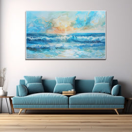Peinture Aquarelle Mer, art mural décoration nature