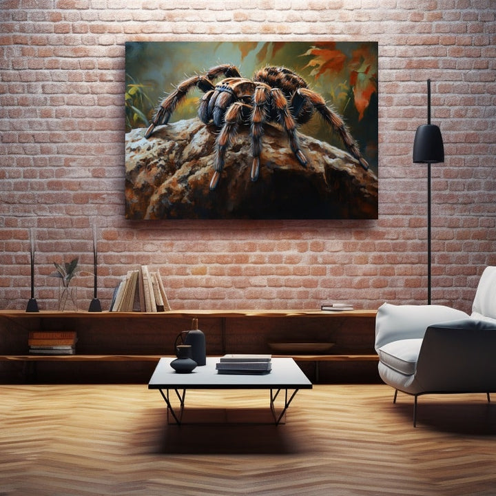 Peinture Araignée, art mural décoration nature
