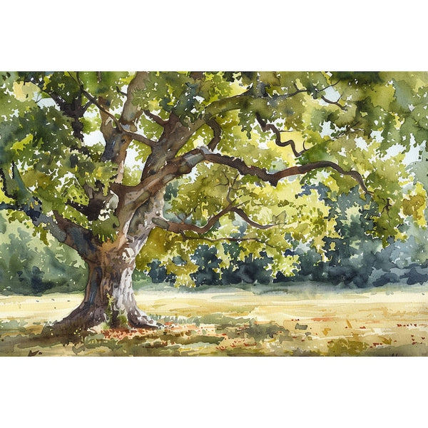Peinture Aquarelle Arbre, art mural décoration nature