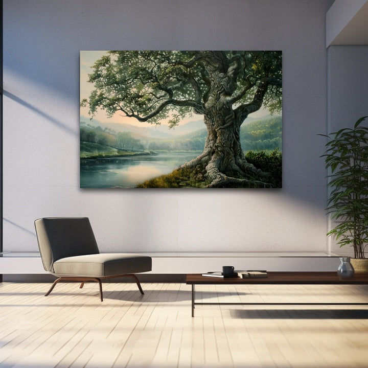 Peinture Arbre Artiste, art mural décoration nature
