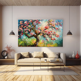 Peinture Arbre Moderne, art mural décoration nature