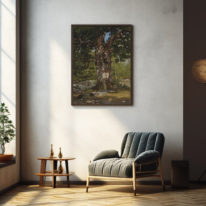 Peinture Arbre Monet, art mural décoration nature