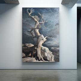Peinture Arbre Mort, art mural décoration nature