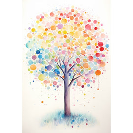 Peinture Arbre Chambre Bébé, art mural décoration nature