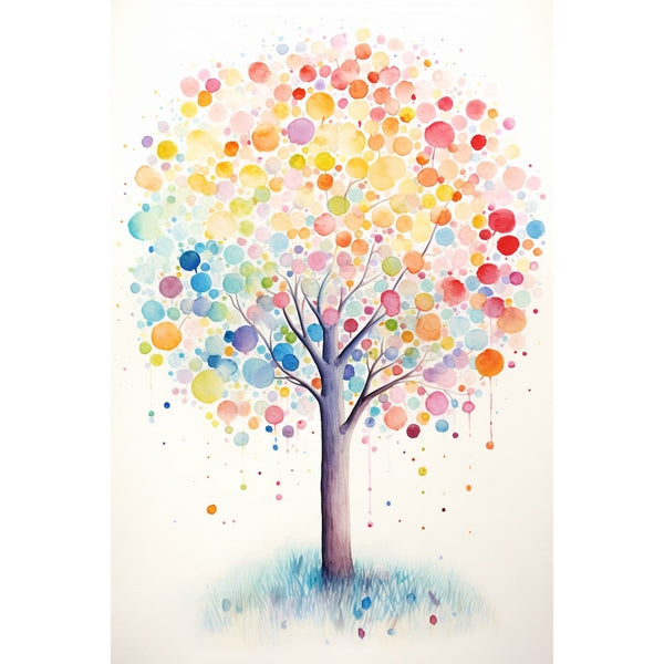 Peinture Arbre Chambre Bébé, art mural décoration nature