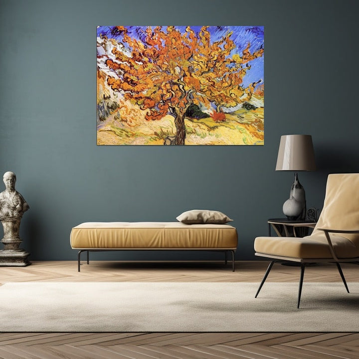 Peinture Arbre Van Gogh, art mural décoration nature