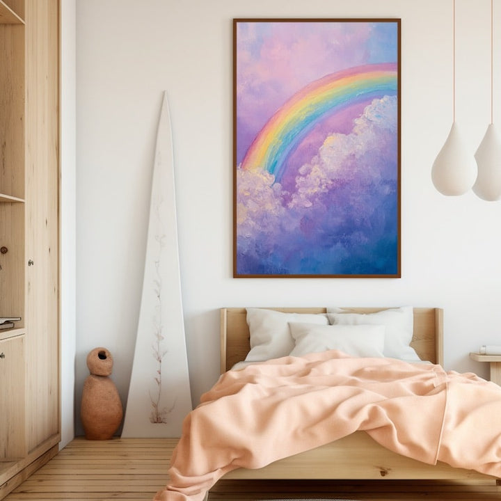 Peinture Arc en Ciel Chambre, art mural décoration nature