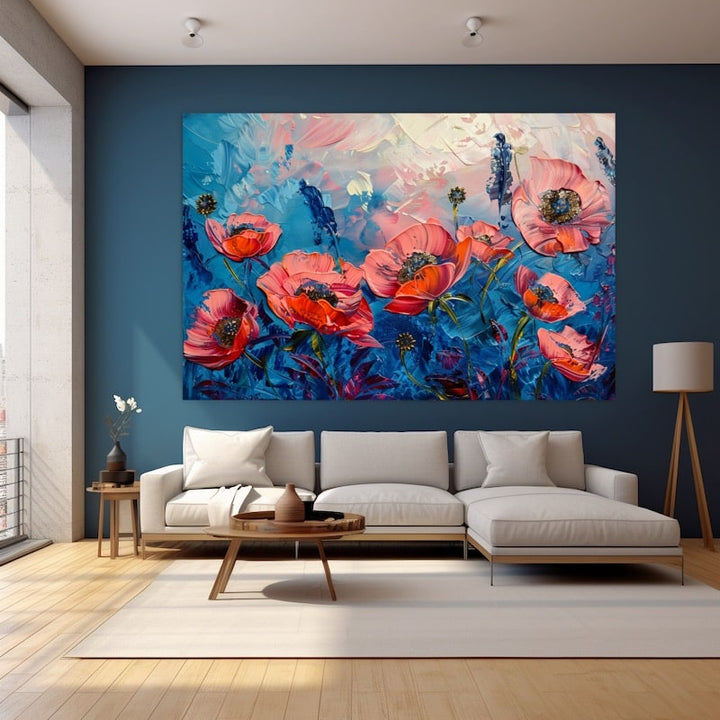 Peinture Au Couteau Huile Fleur Abstrait