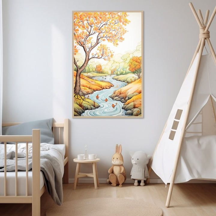 Peinture Automne Maternelle, art mural décoration nature