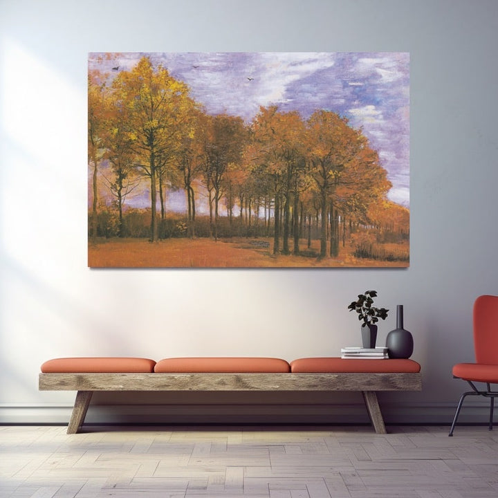 Peinture Automne Van Gogh, art mural décoration nature