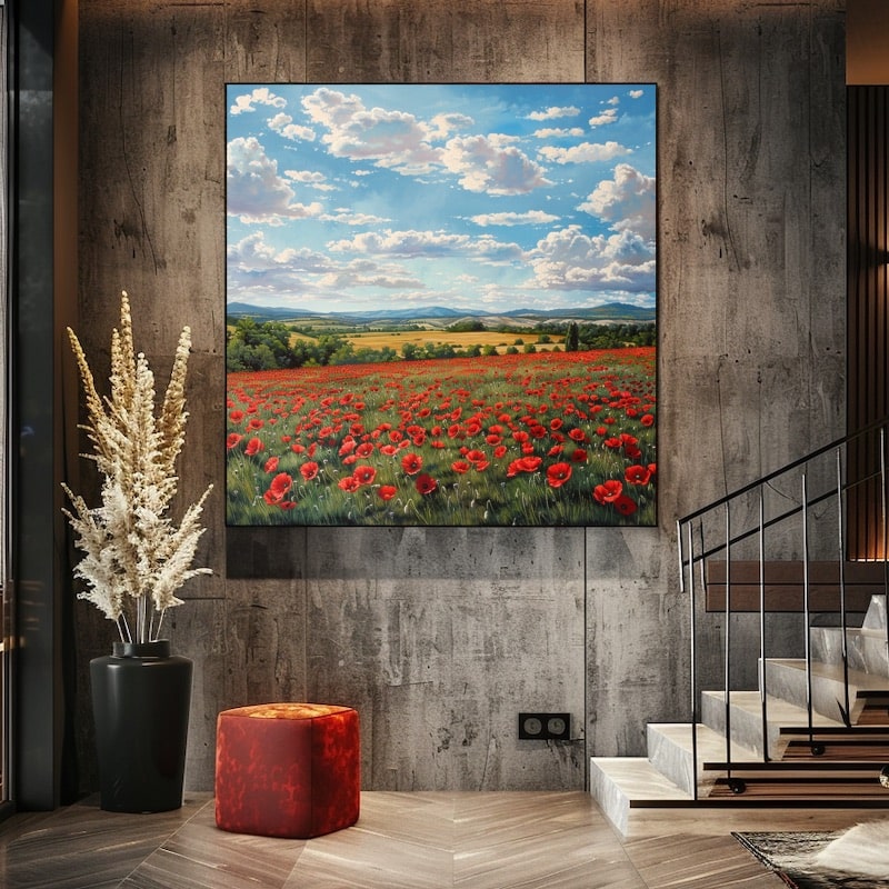 Peinture Avec Coquelicots