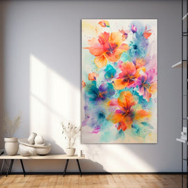Peinture avec des Fleurs, art mural décoration nature