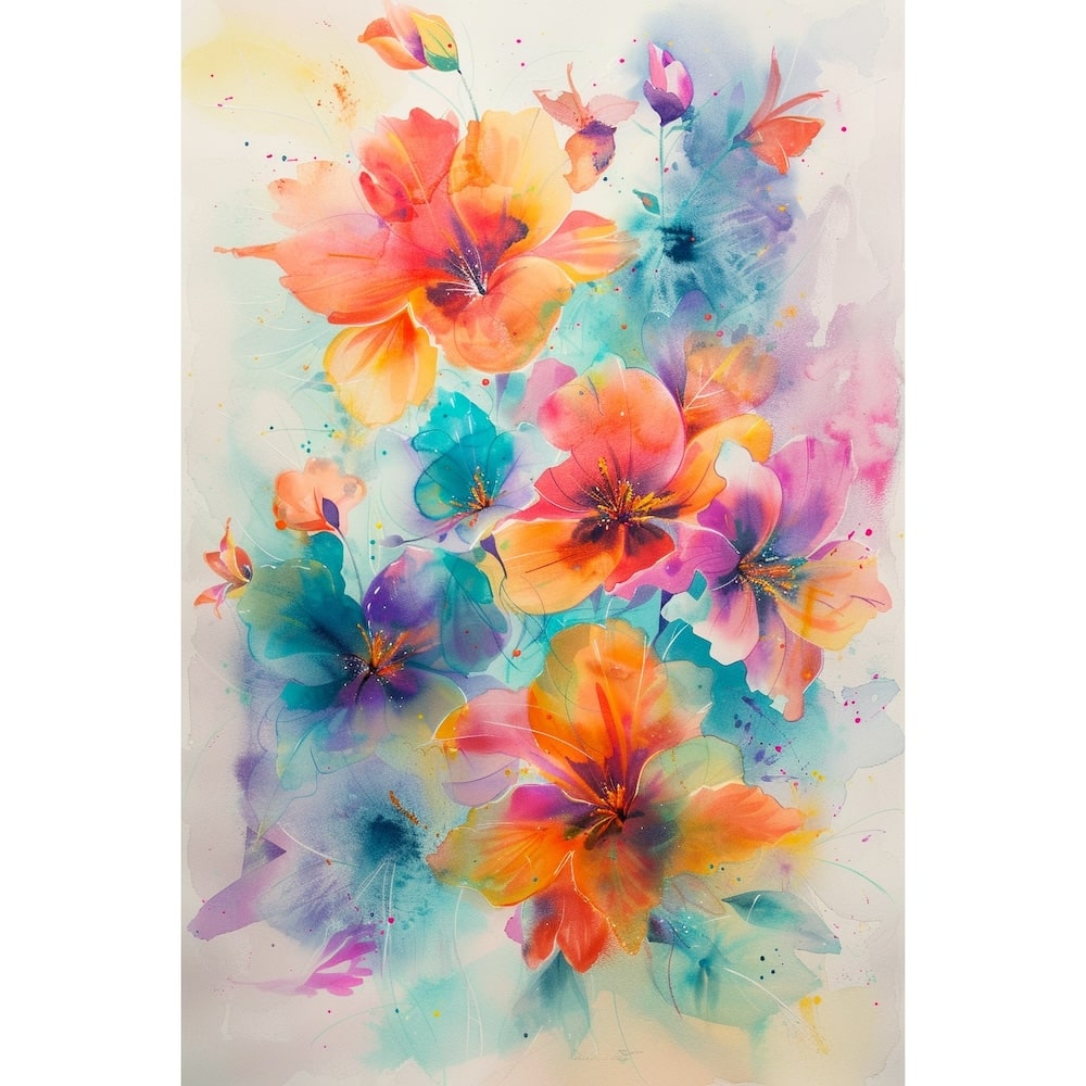 Peinture Avec Fleurs