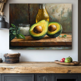 Peinture Avocat, art mural décoration nature