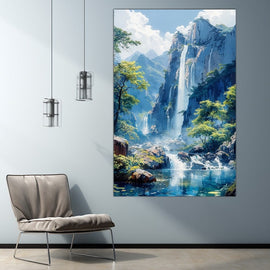 Peinture Beau Paysage, art mural décoration nature