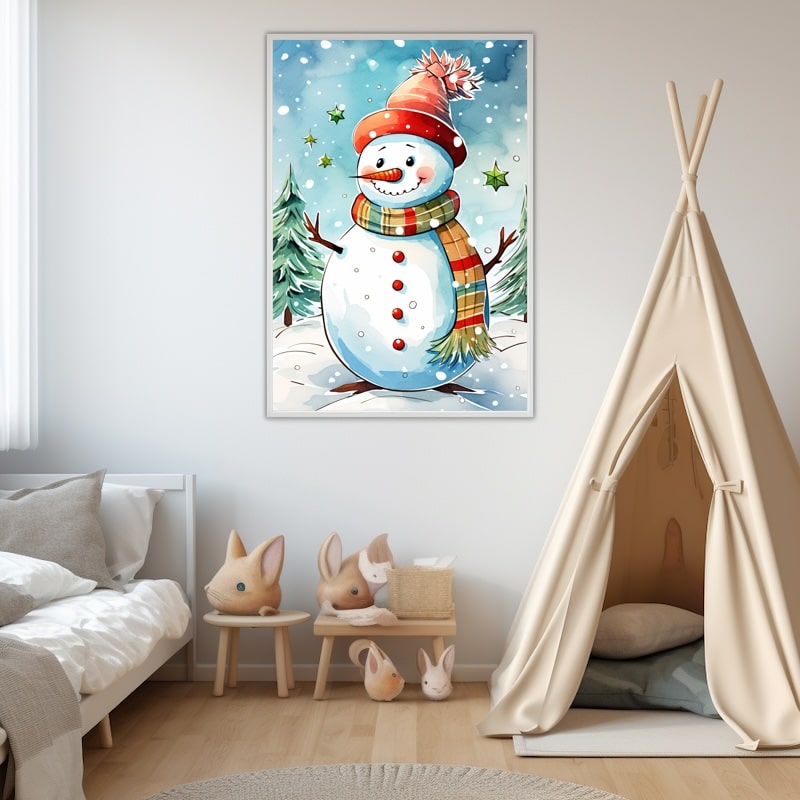 Hobaku Kuhnert Kit DIY Photophore Bonhomme De Neige - Bois FSC à Peindre