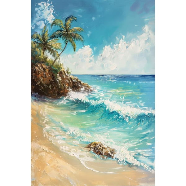 Peinture de Bord de Mer, art mural décoration nature