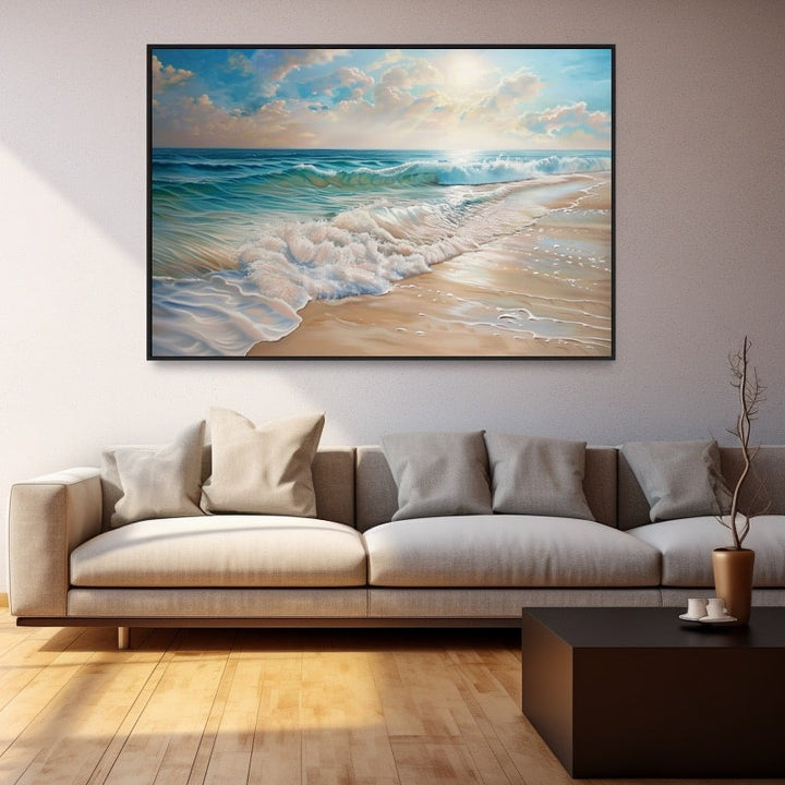 Peinture Bord de Plage, art mural décoration nature