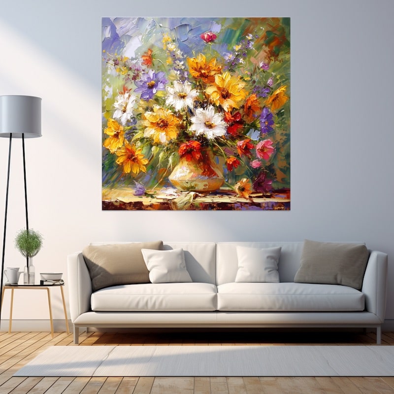 Peinture Bouquet De Fleurs Abstrait