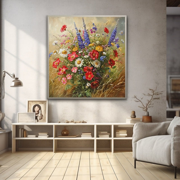 Peinture Bouquet De Fleurs Des Champs