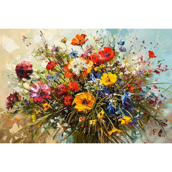 Peinture Bouquet de Fleurs Des Champs