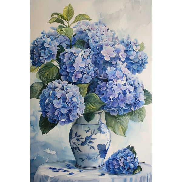 Peinture Bouquet Hortensias