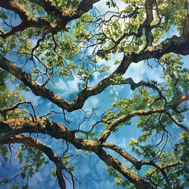 Peinture Branche D'Arbre, art mural décoration nature