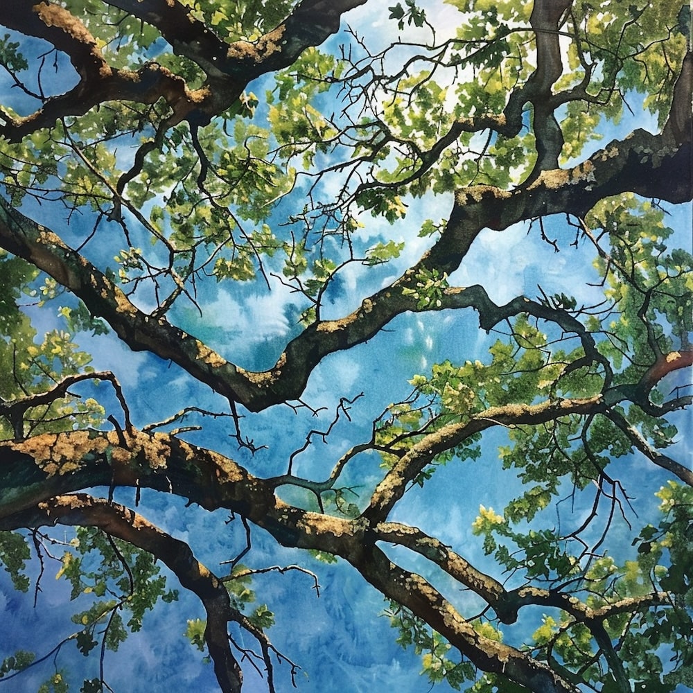 Peinture Branche Arbre