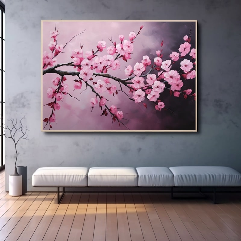 Peinture Branche Cerisier Japonais
