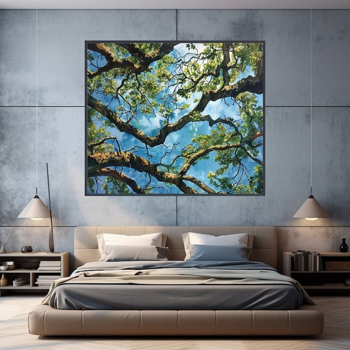 Peinture Branche D'Arbre, art mural décoration nature