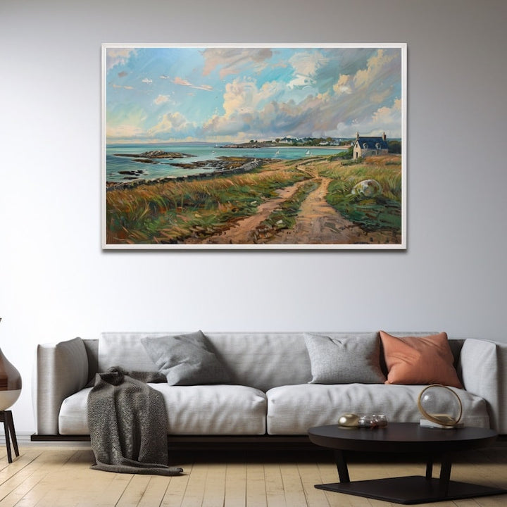 Peinture Bretonne Mer, art mural décoration nature