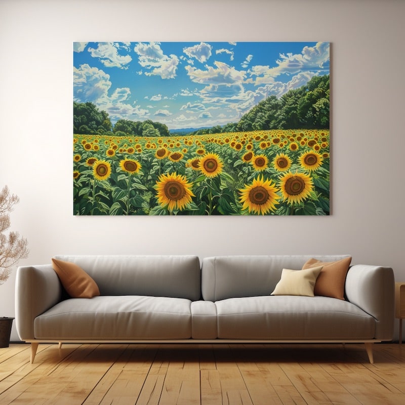 Peinture Champ De Tournesol