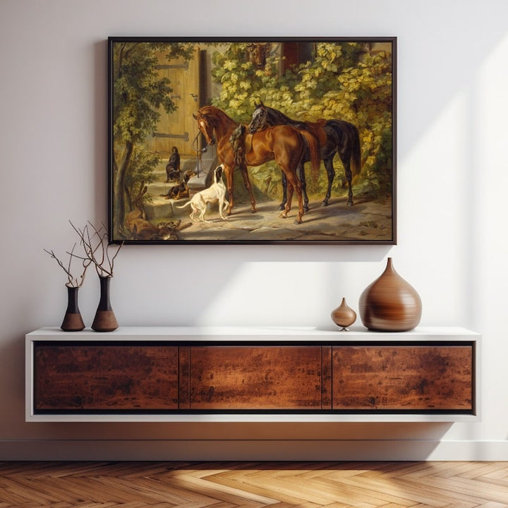 Peinture Cheval Célèbre, art mural décoration nature