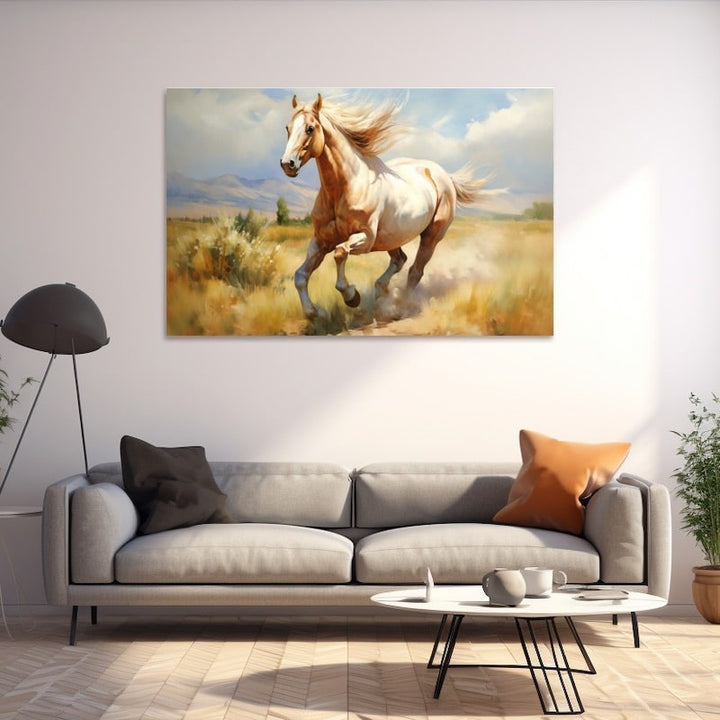 Peinture Cheval Toile, art mural décoration nature