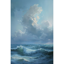 Peinture de Ciel et Mer, art mural décoration nature