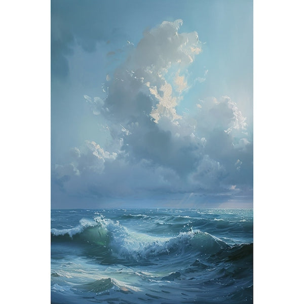 Peinture de Ciel et Mer, art mural décoration nature