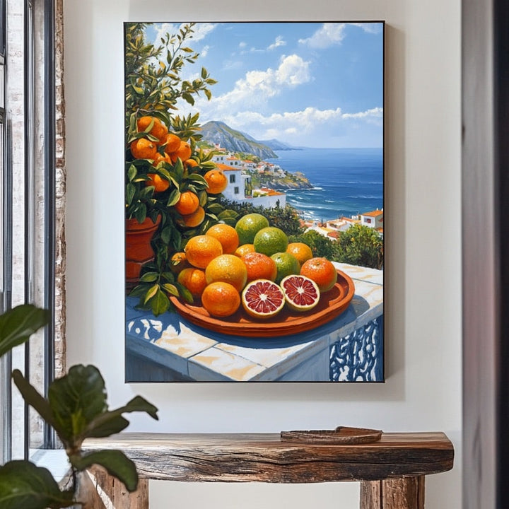 Peinture Citrus, art mural décoration nature