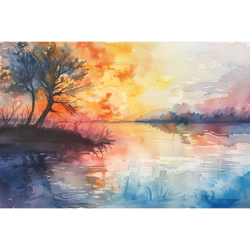 Peinture Colorée de Paysage