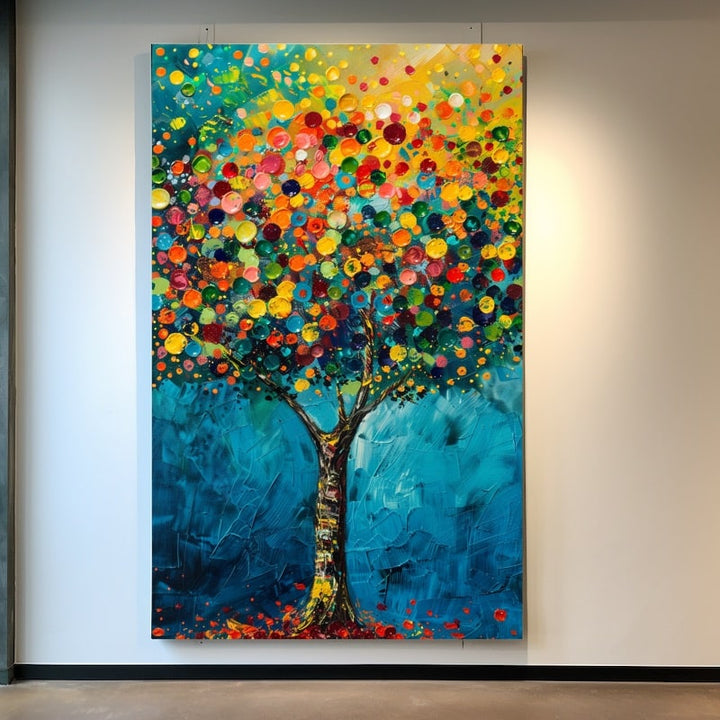 Peinture Contemporaine Arbre, art mural décoration nature