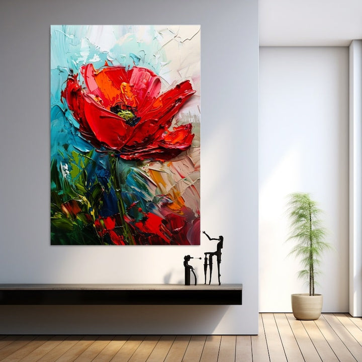 Peinture Coquelicot Abstrait