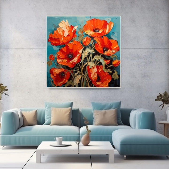 Peinture Coquelicot Couteau