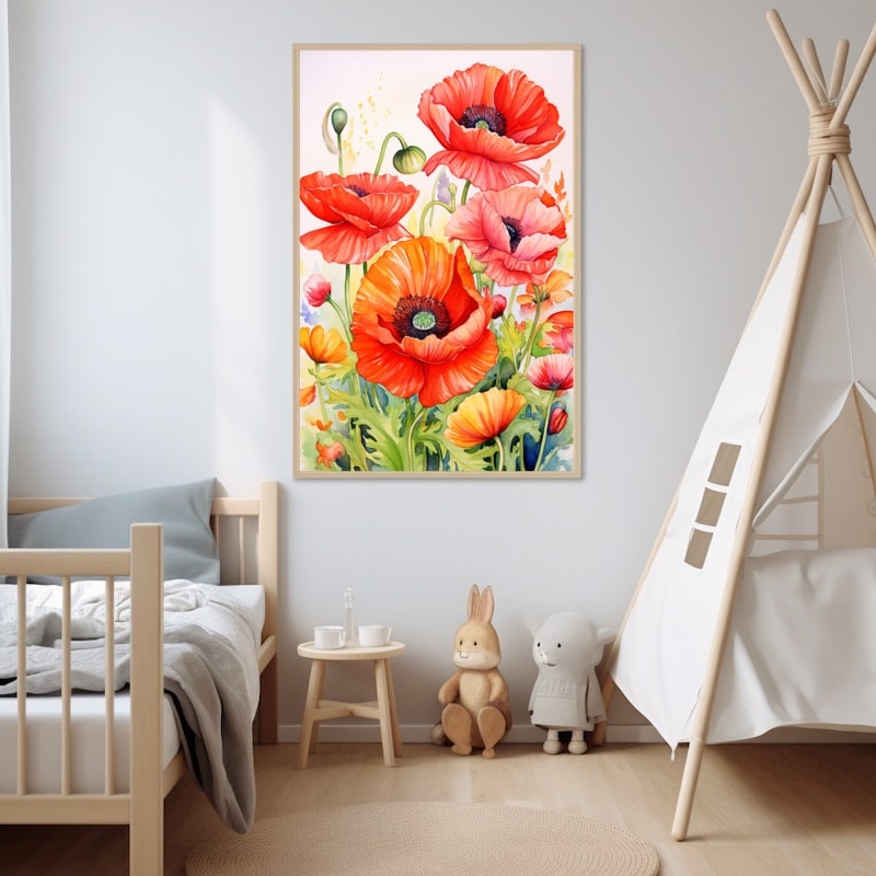 Peinture Coquelicot Pour Enfant