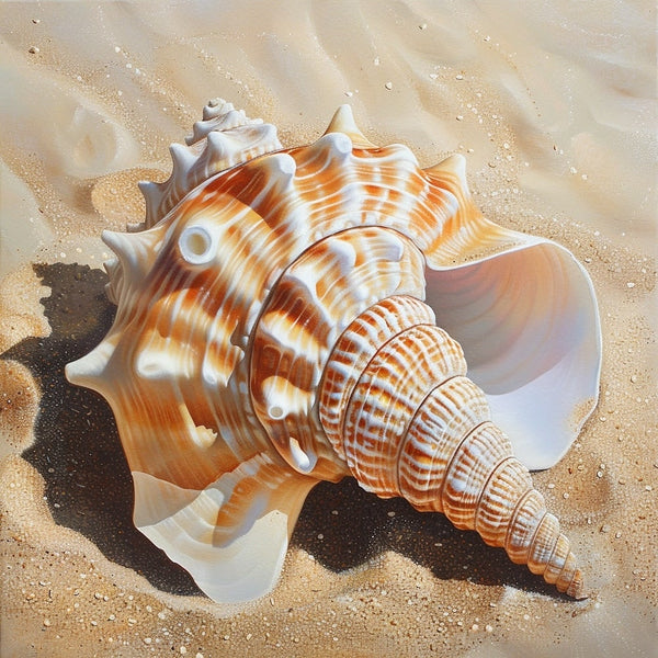 Peinture Coquillage de Mer, art mural décoration nature