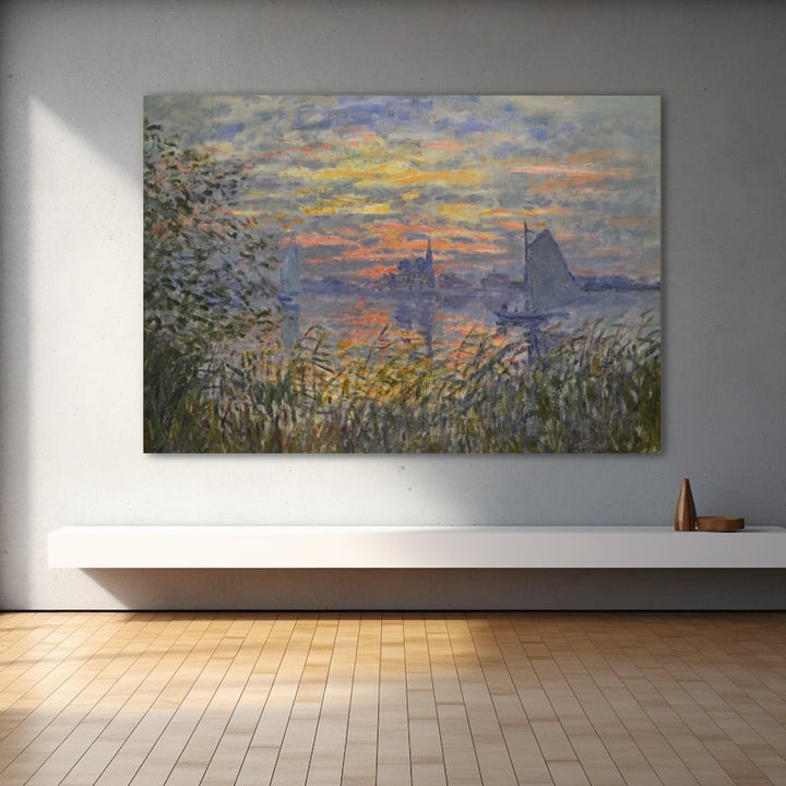 Peinture Coucher de Soleil Connu, art mural décoration nature