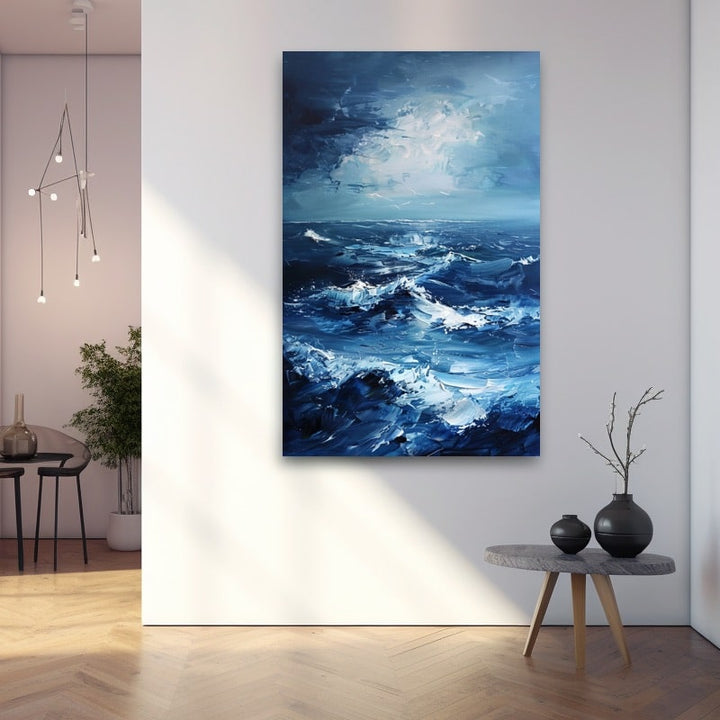 Peinture Couteau Mer, art mural décoration nature
