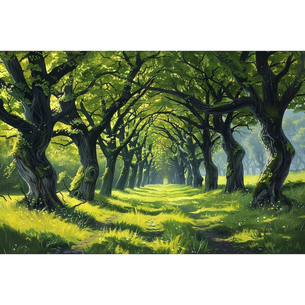 Peinture D'Arbres, art mural décoration nature