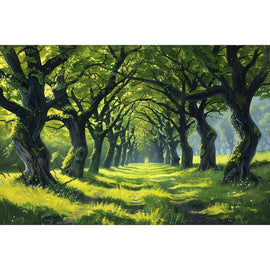 Peinture D'Arbres, art mural décoration nature